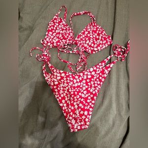 Floral trendy cheeky bikini